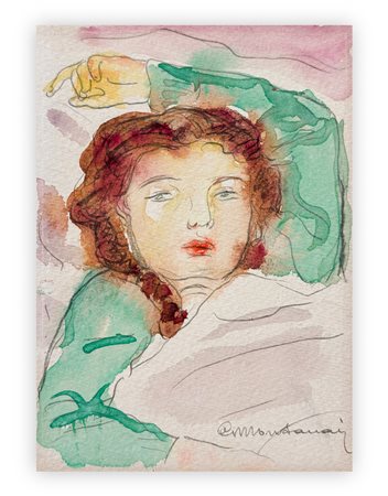 GIUSEPPE MONTANARI (1889-1970)  - Testa di bambino
