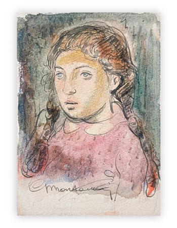 GIUSEPPE MONTANARI (1889-1970)  - Testa di bambino

