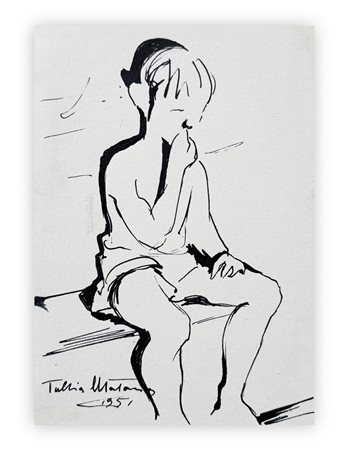 TULLIA MATANIA (1925-2025) - Bambina seduta, 1951