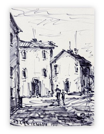 VENANZIO MELE (1925-1992)  - Case di paese, 1962