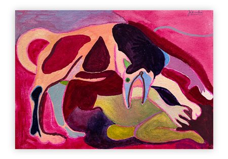 GIANNETTO FIESCHI (1921-2010) - Uomo ed animale, 1948