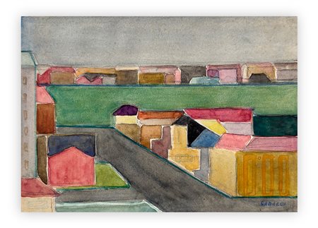 SILVERIO GADALDI (1918) - Periferia di Milano, 1951