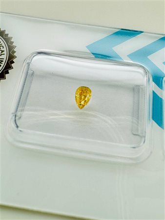 DIAMANTE NATURAL POLISHED 0,27 FANCY GIALLO ARANCIO - VS1 - IGI - EY40701 - 7