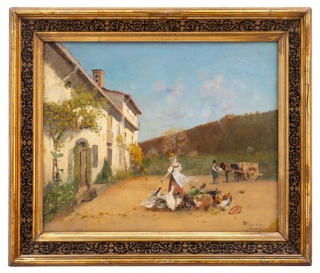 Ernesto Pochintesta - "Scena di cortile"