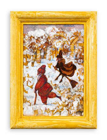 ANTONIO POSSENTI (1933-2016) - Senza Titolo (Strega e Babbo Natale), 2004-2005
