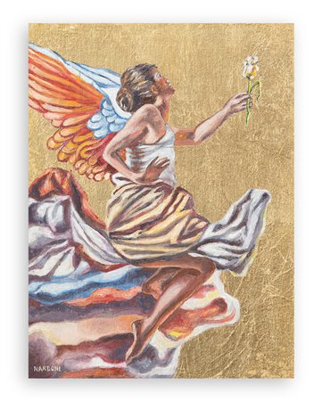 SERGIO NARDONI (1947) - Angelo con il fiore