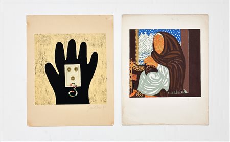 EDIZIONI BOLAFFIARTE (GENTILINI, MIGNECO)  - Lotto unico di 2  fotolitografie: