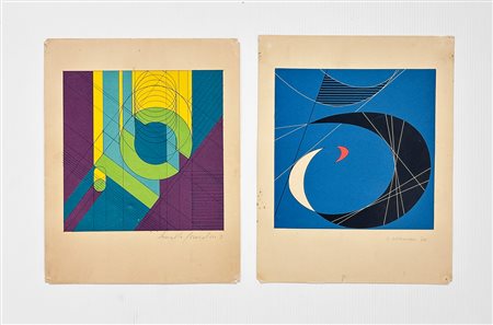 EDIZIONI BOLAFFIARTE (VERONESI, POMODORO)  - Lotto unico di 2  fotolitografie: