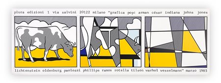 ROY LICHTENSTEIN - Cow goign abstract, 1985