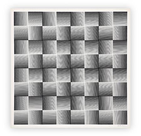 GETULIO ALVIANI (1939-2018) - Testura grafica ad inclinazione ottica, 1972