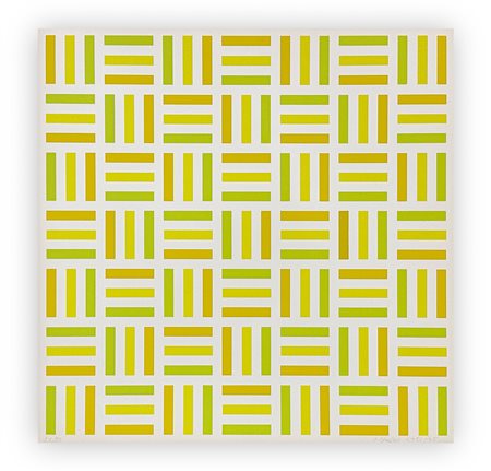 FRANÇOIS MORELLET (1926-2016) - Tirets jaunes, jaunes-verts, jaunes-oranges, 1956/1975