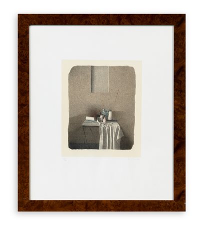 GIANFRANCO FERRONI (1927-2001) - Oggetti (Tavolino nello studio), 1986