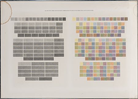 All one two three and four part combinations of lines in four directions and in four colors