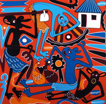 LILANGA GEORGE (Tanzania 1940 - Tanzania 2005) "Nimefulai Kuwaona...