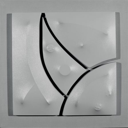 BASSANI ANDREA (MARTINENGO 1954) "Forma e colore" Tela sagomata cm. H: 45.00...