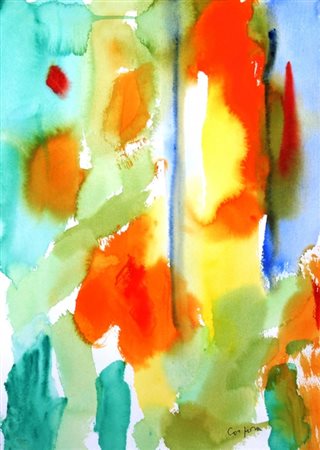 CORPORA ANTONIO (Tunisi 1909 - Roma 2004) "Senza titolo" Acquerello su carta...