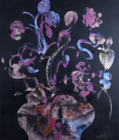 PIGNATELLI ERCOLE (Lecce 1935) "Pianta aurea" 2013 Olio su tela cm. H: 70.00...