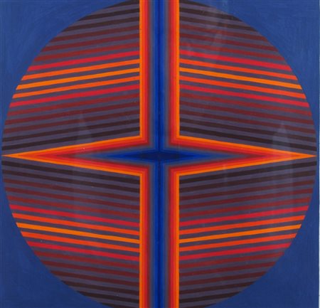 AGUERO LEO "Senza titolo" 1972 Acrilico su carta cm. H: 35.00 L: 35.00 Firma...