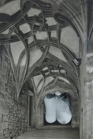 LADISLAV NOVAK (Turno 1925) "Senza titolo" anni '60 Collage su carta cm. H:...