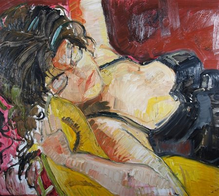 FRANGI GIOVANNI (Milano 1959) "Erika" Olio su tela cm. H: 80.00 L: 90.00...