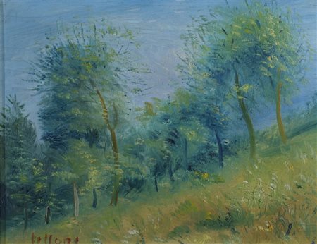 LILLONI UMBERTO (Milano 1898 - Milano 1980) "Bosco" 1969 Olio su tela cm. H:...