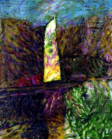 DOVA GIANNI (Roma 1925 - Pisa 1991) "Sul ramo" 1990 Olio su tela cm. H: 45.00...