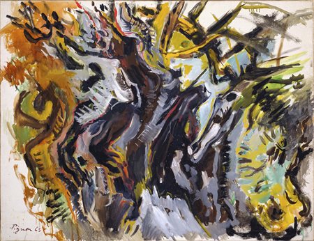 Le Tronc de l'olivier noir