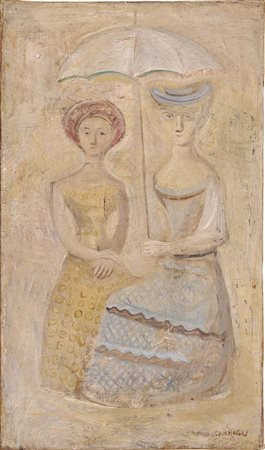 Due donne con ombrellino