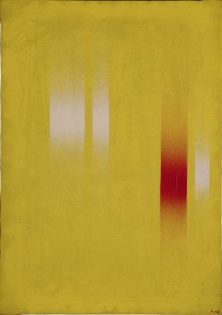 Bianco e rosso su giallo