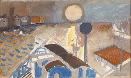 Paesaggio con il sole