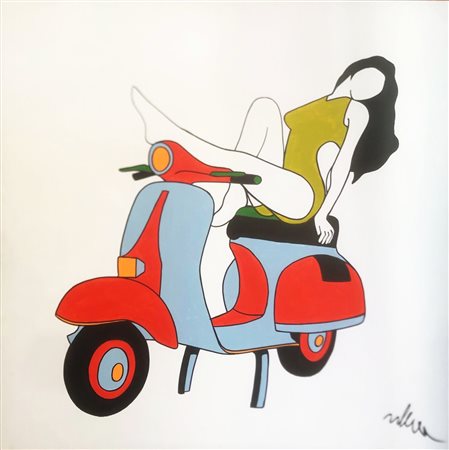 Marco Lodola “Pin up in vespa”