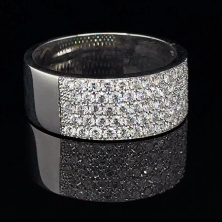 ANELLO IN ORO BIANCO - 7.210 GR CON DIAMANTI – DJ31203