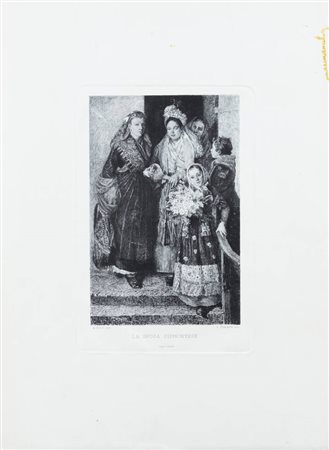 CELESTINO TURLETTI<BR>Torino 1845 - 1904<BR>"La Sposa Piemontese"