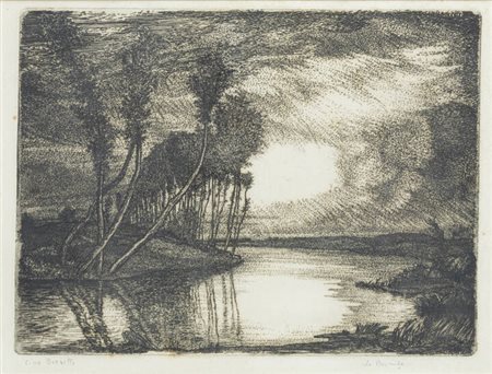 FRANCESCO (CINO) BOZZETTI<BR>Lecce 1876 - 1949 Borgoratto (AL)<BR>"La Bormida"