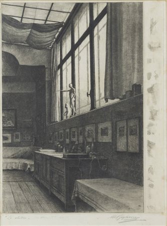 MARCELLO BOGLIONE<BR>Pescara  1891 - 1957 Torino<BR>"Lo studio"