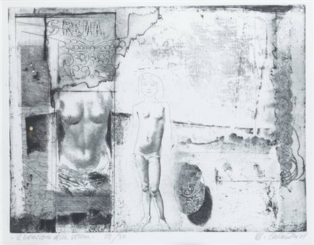 MARIO CALANDRI<BR>Torino 1914 - 1993<BR>"Il baraccone della sirena" 1967