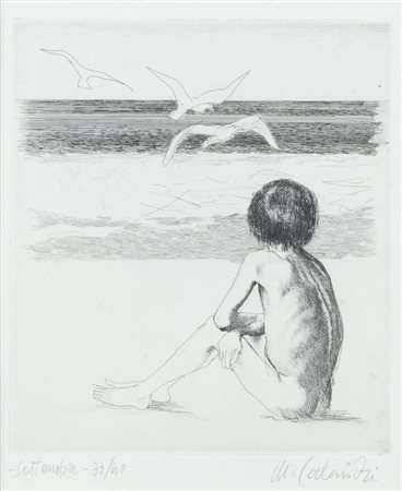 MARIO CALANDRI<BR>Torino 1914 - 1993<BR>"Settembre"