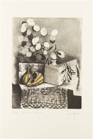 TINO AIME<BR>Cuneo  1931 - 2017 Gravere (TO)<BR>"Zucche e lunarie"