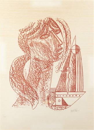 MARIO TOZZI<BR>Fossombrone (PS) 1895 - 1979 Saint-Jean-du-Gard (Francia)<BR>"Volto femminile"