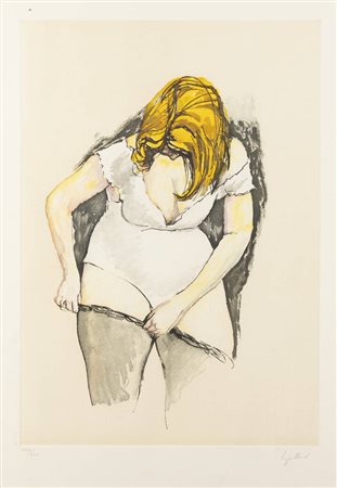 RENATO GUTTUSO<BR>Bagheria (PA) 1911 - 1987 Roma<BR>"Figura femminile"