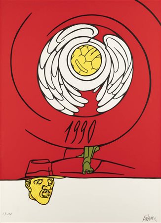 VALERIO ADAMI<BR>Bologna 1935<BR>"Firenze 1990", 1990