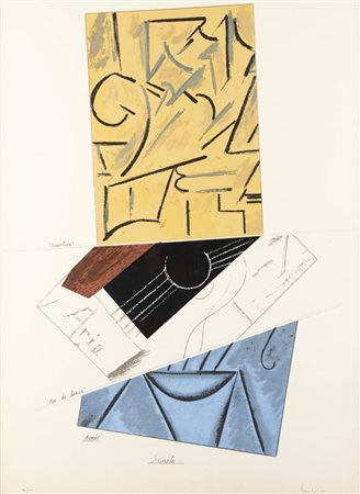 ALDO MONDINO<BR>Torino 1938 - 2005<BR>"Sonate", 1976