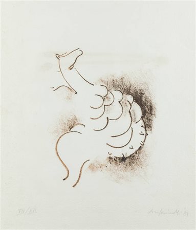 LUIGI MAINOLFI<BR>Rotondi (AV) 1948<BR>"L'elefantessa" 1983