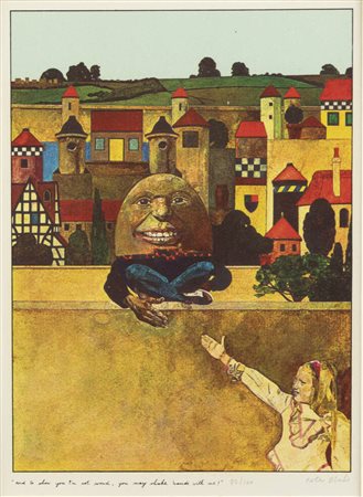 PETER BLAKE<BR>1932<BR>"Alice in Wonderland - and to show you I'm not proud, you may shake hands with me"