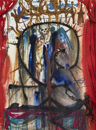 SALVADOR DALI'<BR>Figueres (Spagna) 1904 - 1989<BR>"Atto V, Scena III", da Romeo e Giuletta