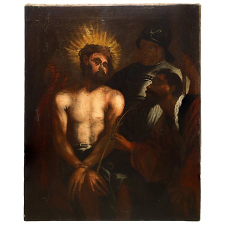 Cristo con corona di spine, deriso dalla folla , Southern Italia, 17° secolo