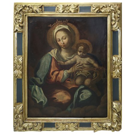 Pietro Paolo Vasta (scuola di) (Acireale 1697 - Acireale  1760)  - Madonna del Carmelo con Bambino, 18° secolo