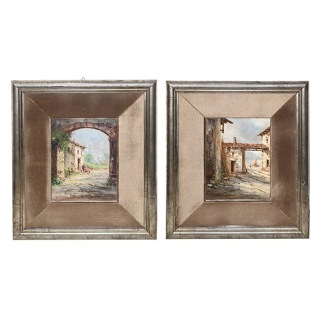 Anton Brioschi (Vienna 1855 - Vienna 1910)  - Coppia di paesaggi