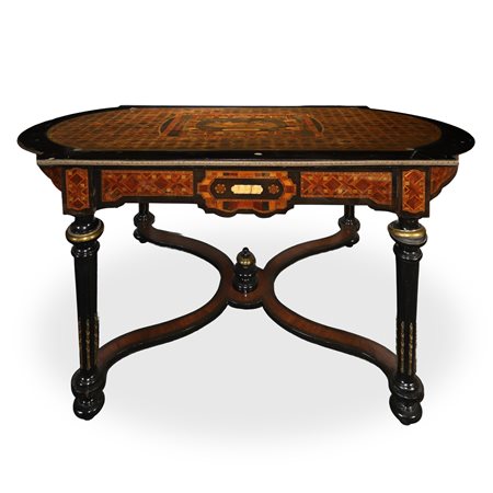 Tavolo ovale da centro in stile Napoleone III