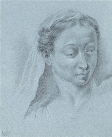 PITTORE ANONIMO<BR>"Volto di donna" XVII secolo